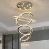 Stair Hanging Long Drop Light Crystal Pendant Lights Round Staircase Chandelier
