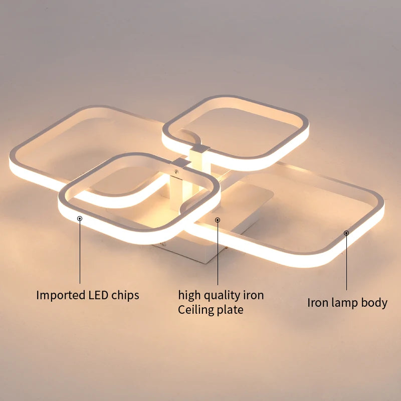 Luxuluxolight Minimalist Square LED Ceiling Light  for  Hotel  Illumination