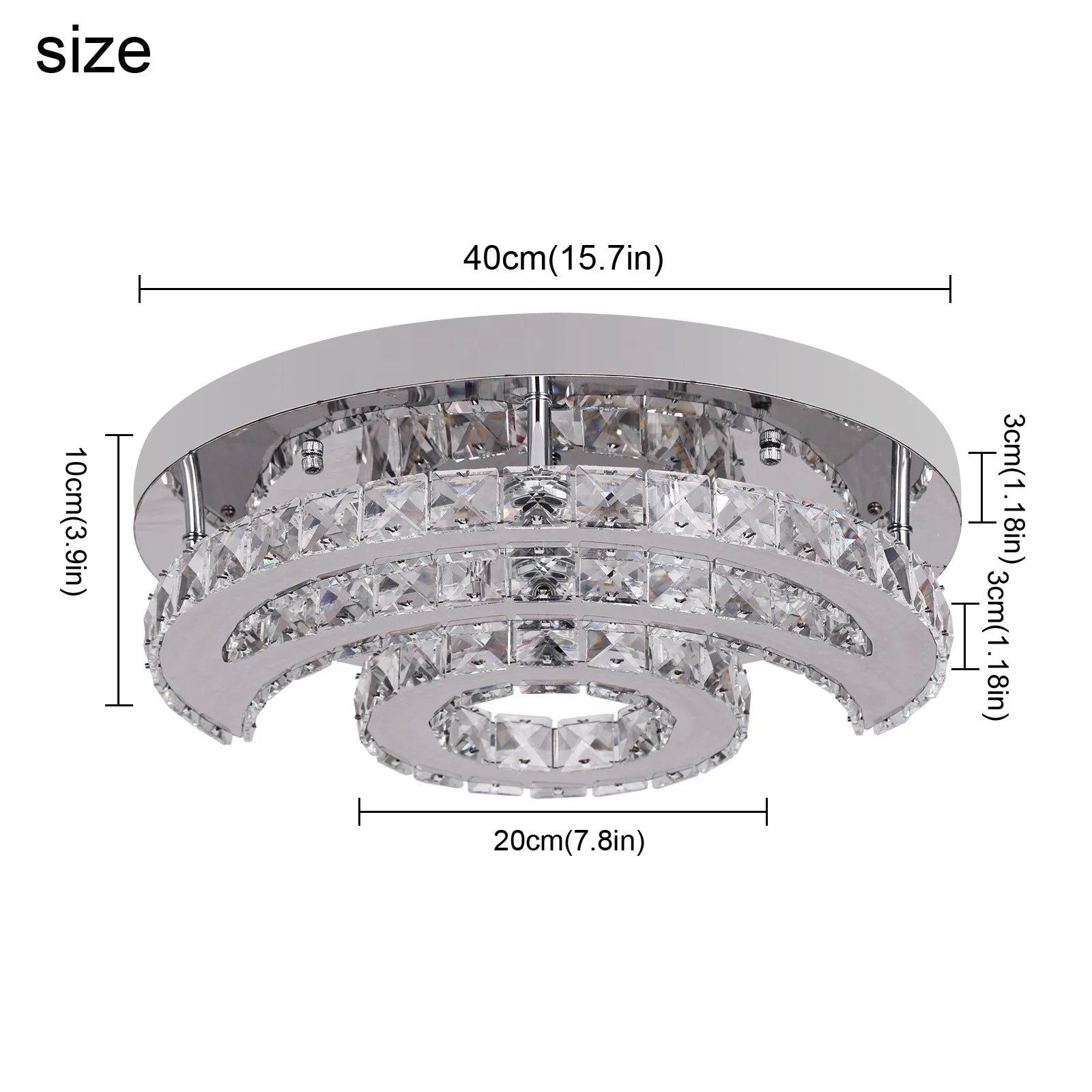 Luxuluxolight  Contemporary 33W Sun Moon Crystal Ceiling Lamp for Apartment Bedroom Plafonnier
