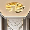 Modern Simple Living Room Lamp Home Restaurant Crystal Lamp Creative Led Ceiling Lamp Bedroom Light Luxury Lamparas